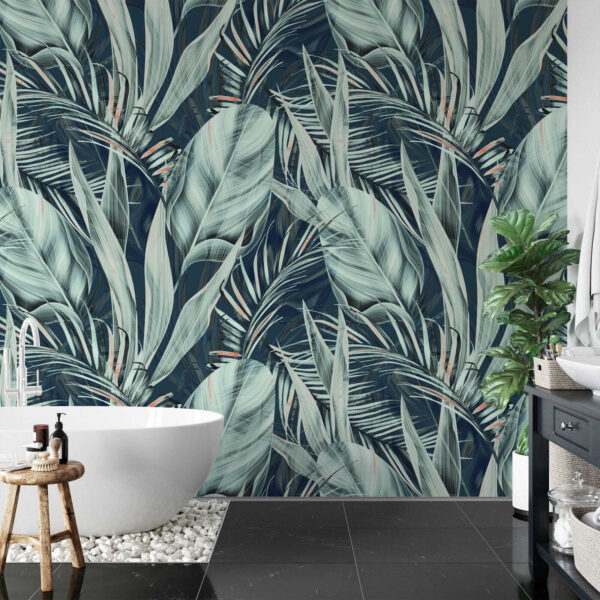 Tropical foliage in serene colors Tropical foliage in serene colors