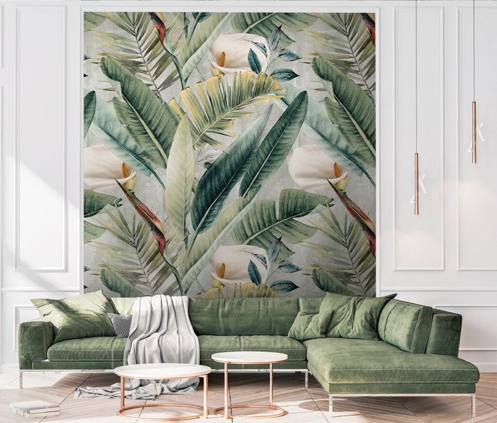 u79683pig1m 1024x872 - Pattern of green leaves and flowers - tegory