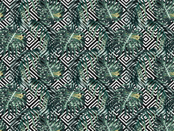 Pattern of leaves on a black and white background Pattern of leaves on a black and white background