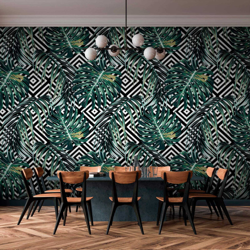 u79688piq1 1024x1024 - Pattern of leaves on a black and white background - tegory