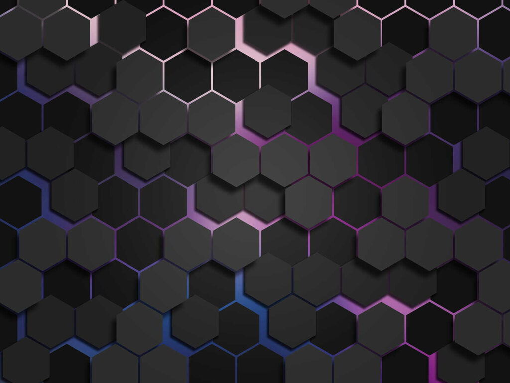 Group of black hexagons Group of black hexagons