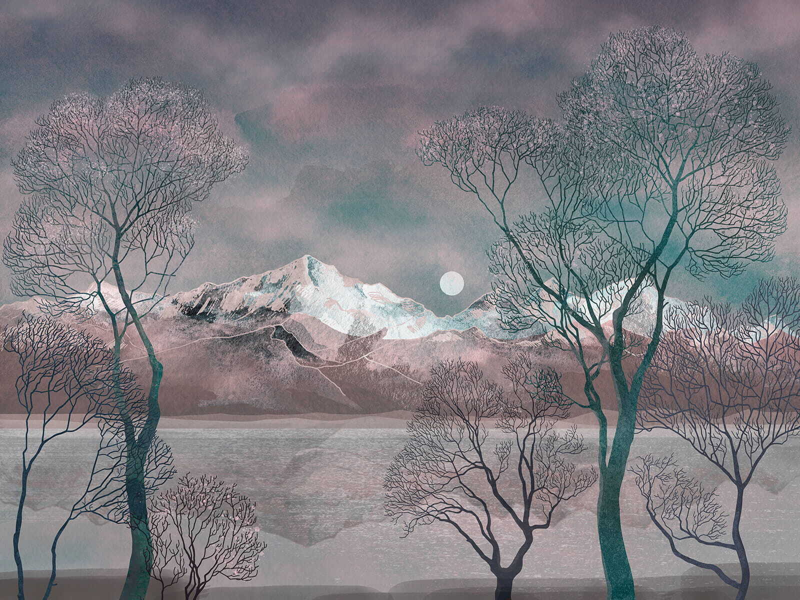 u80027p - Landscape with trees and mountains - tegory