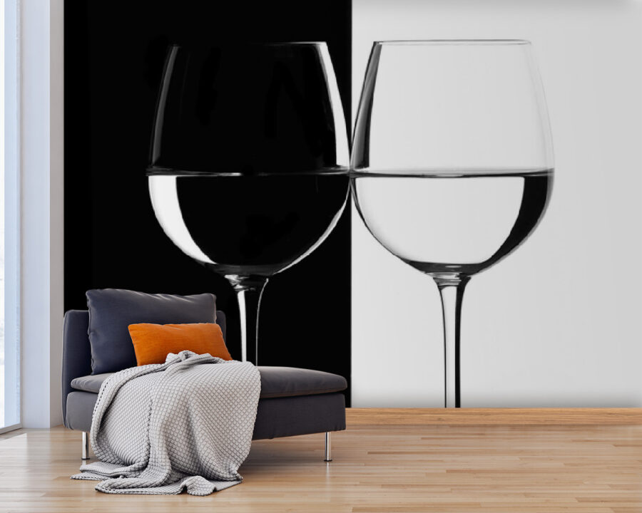 Two wine glasses with water in them Two wine glasses with water in them