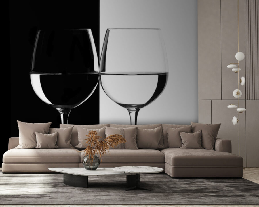 Two wine glasses with water in them Two wine glasses with water in them