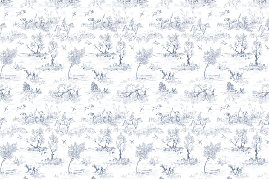 Pattern of trees and birds