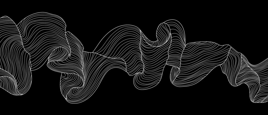 White line art on a black background White line art on a black background