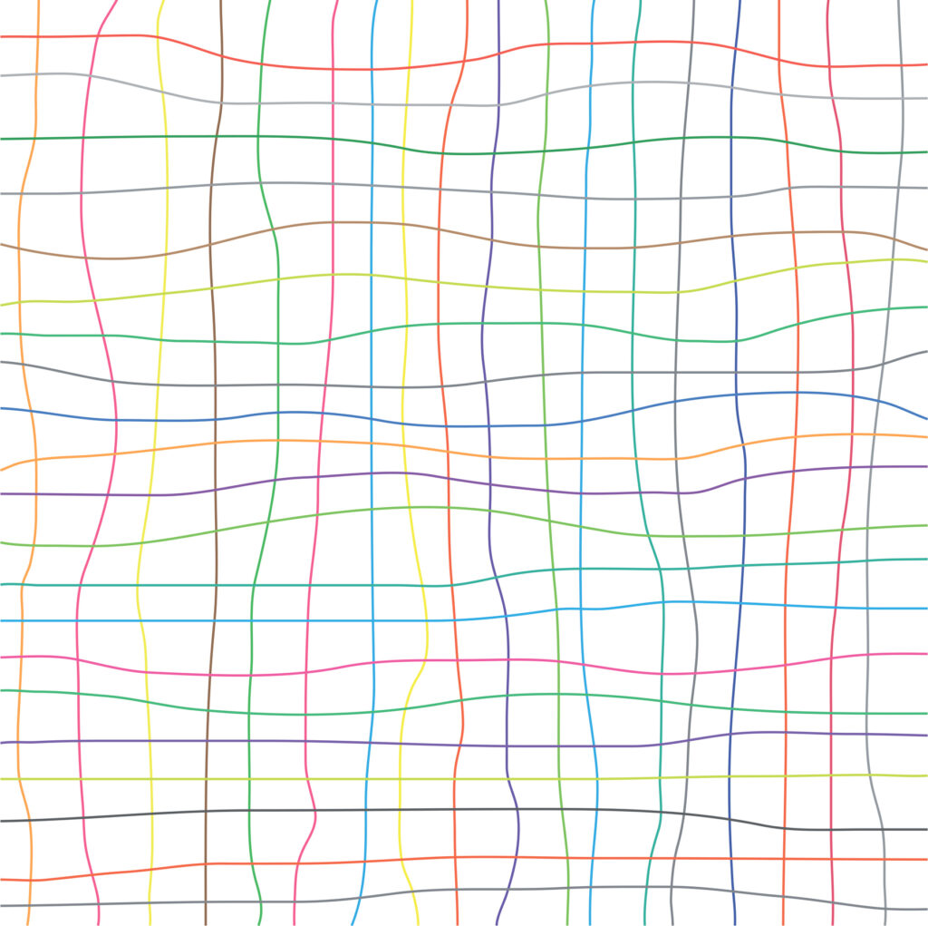 Grid of colored lines Grid of colored lines
