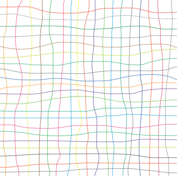 Grid of colored lines Grid of colored lines