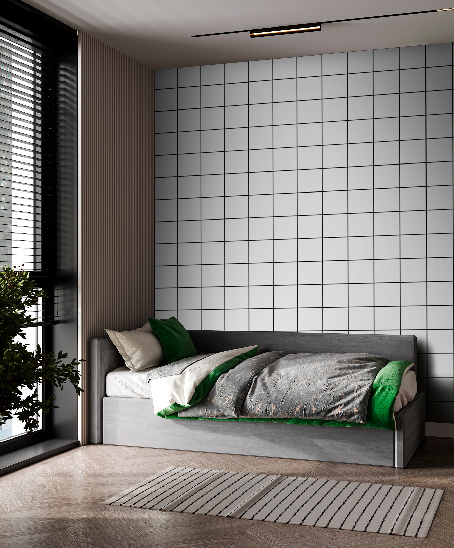 A grid of white squares