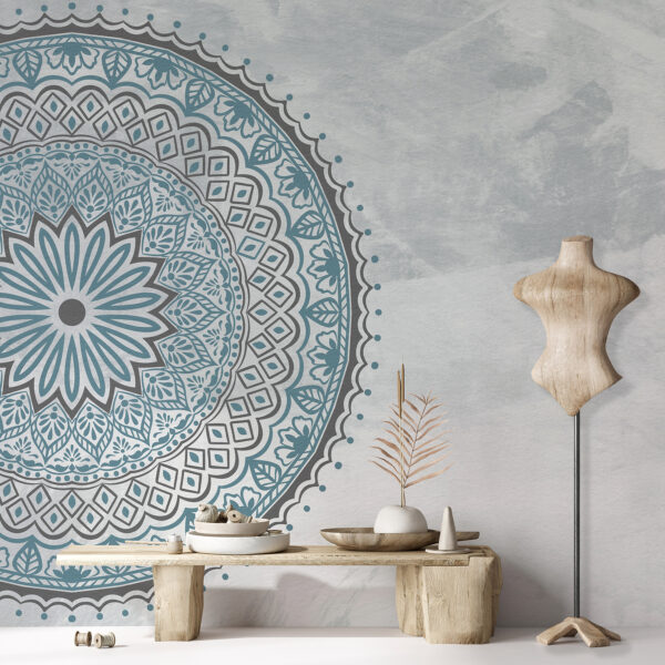 A blue and grey mandala A blue and grey mandala