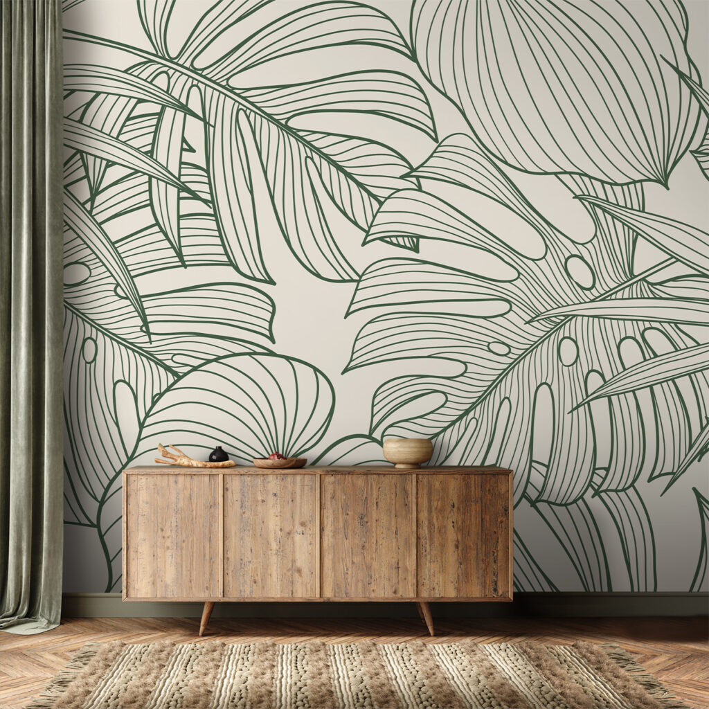 Elegant green foliage pattern design Elegant green foliage pattern design