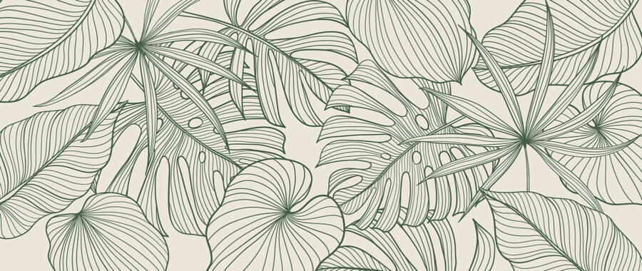 Elegant green foliage pattern design.