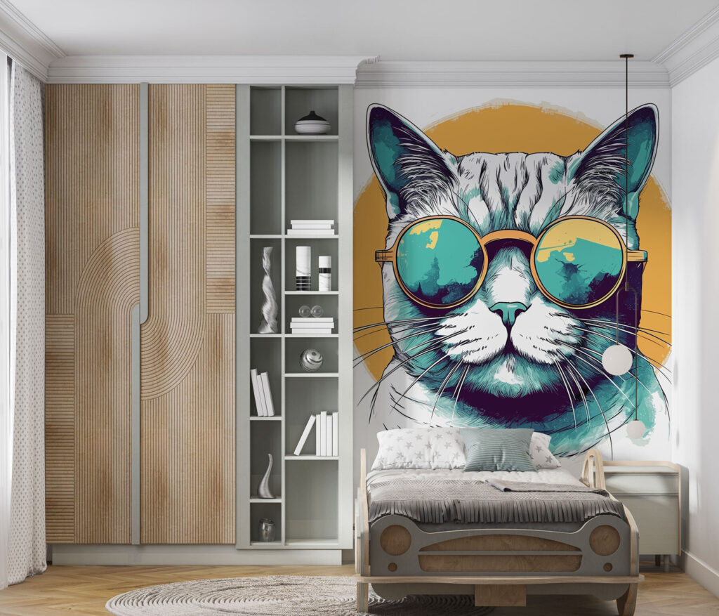 A cat wearing sunglasses A cat wearing sunglasses