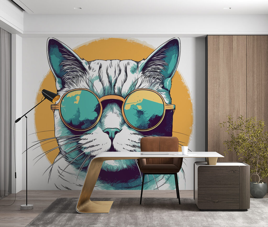 A cat wearing sunglasses A cat wearing sunglasses