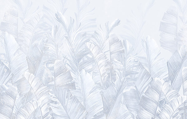 A white leafy pattern A white leafy pattern