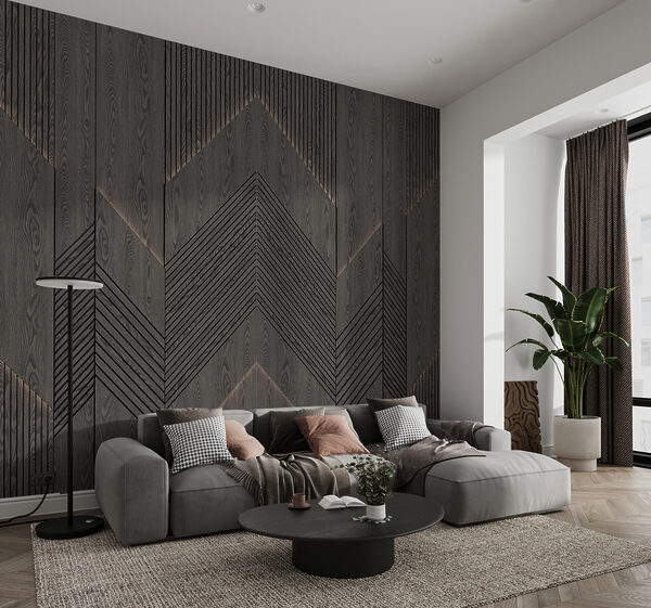 Geometric patterns in dark wood. Geometric patterns in dark wood.