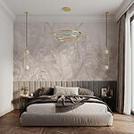 Wall murals Elegant foliage in soft hues