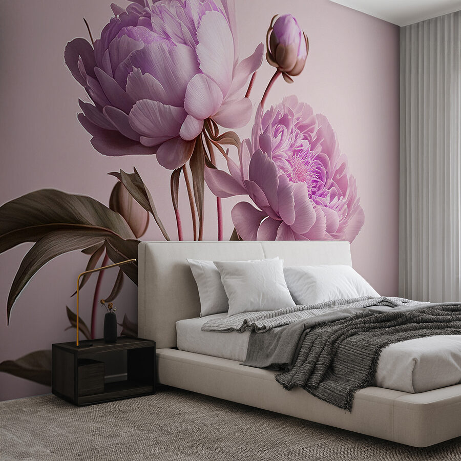 Elegant pink peonies in soft bloom Elegant pink peonies in soft bloom