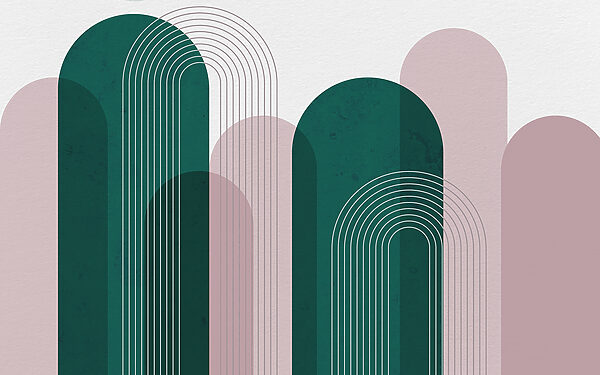 A green and pink art