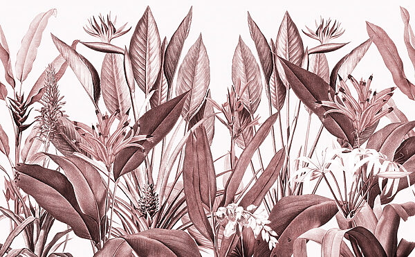 Tropical foliage in subtle hues Tropical foliage in subtle hues