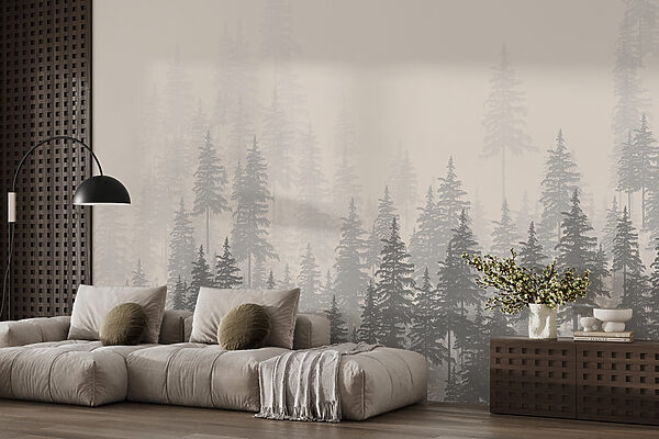 A group of trees in a forest