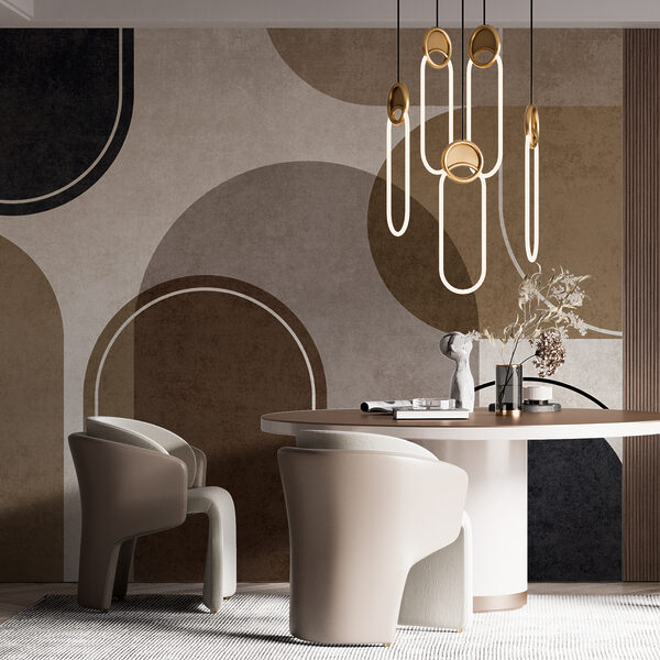 Abstract shapes in muted tones