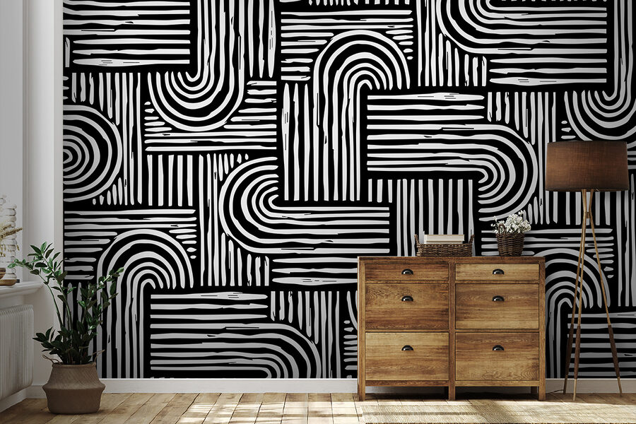 A black and white pattern