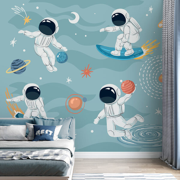 A group of astronauts in space A group of astronauts in space