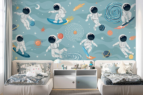 A group of astronauts in space A group of astronauts in space