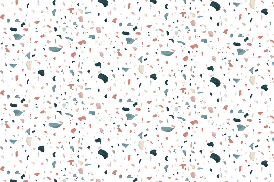 A pattern of small colored spots