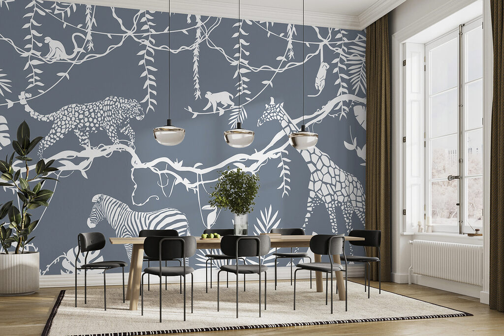 A wallpaper with animals and plants A wallpaper with animals and plants
