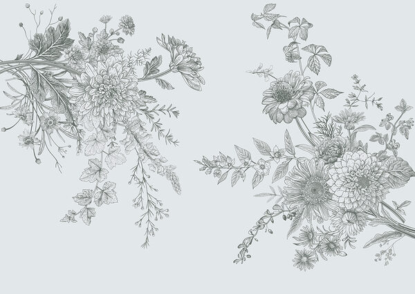 Elegant floral illustration with muted tones Elegant floral illustration with muted tones