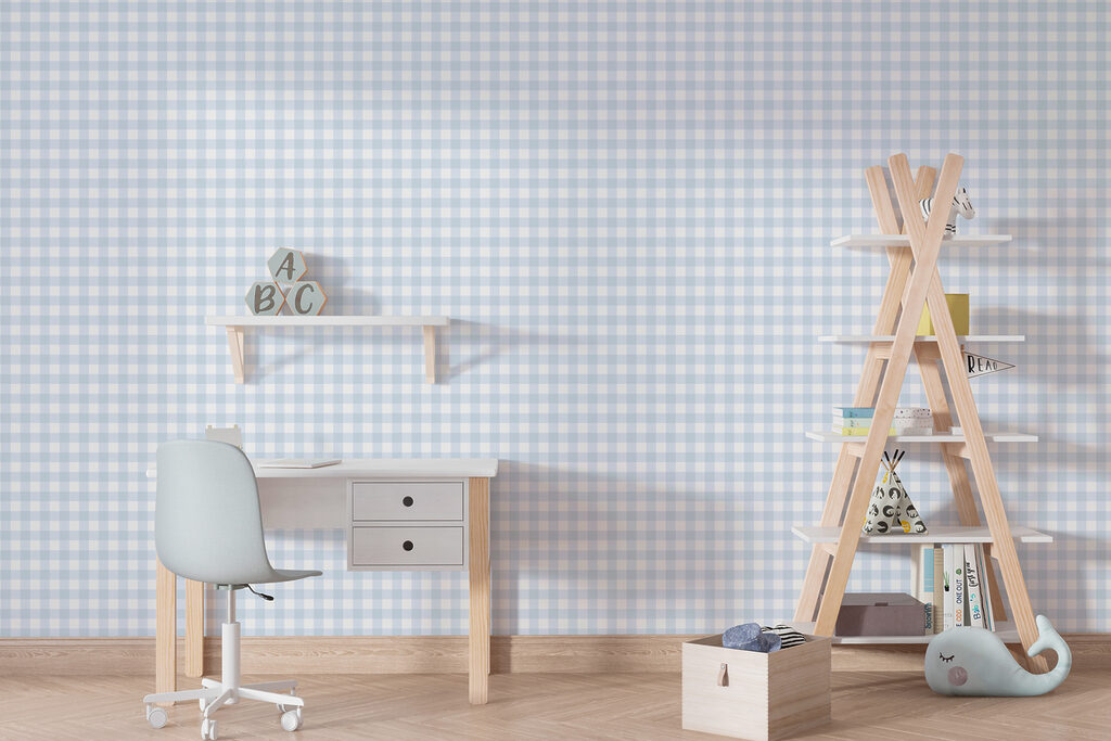A blue and white checkered pattern