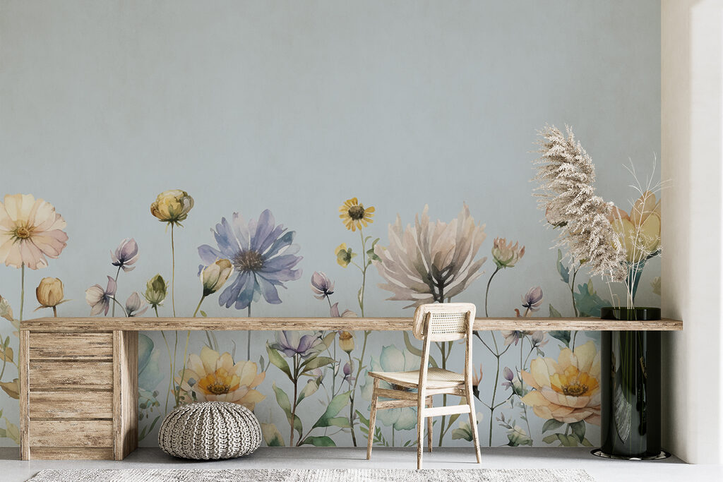 A watercolor painting of flowers A watercolor painting of flowers