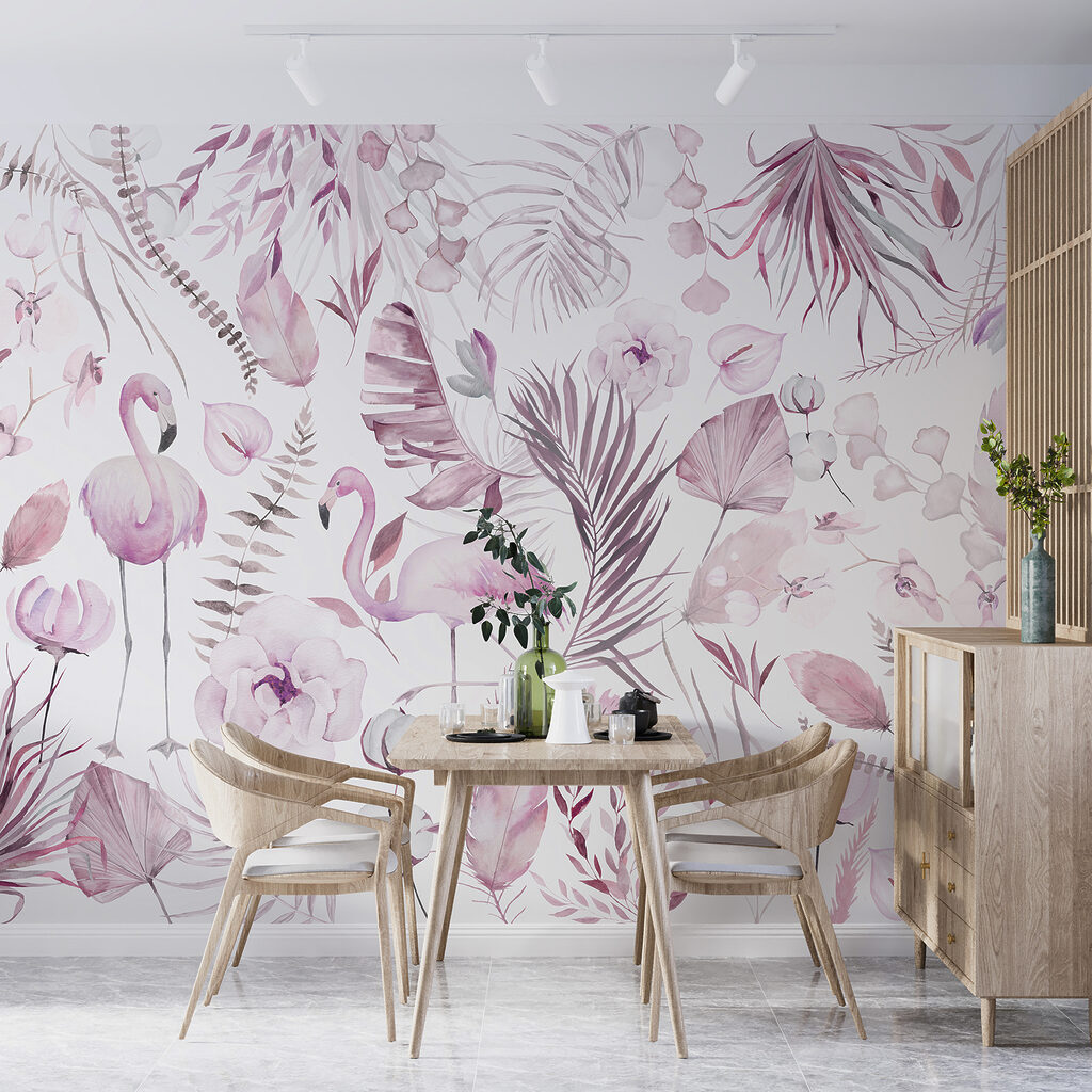 w00507v2pig9ms 1024x1024 - A pattern of flowers and flamingos - tegory