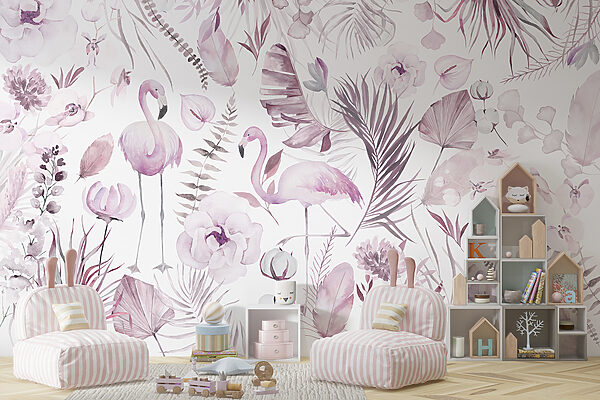 w00507v2pir8mr 600x400 - A pattern of flowers and flamingos - tegory