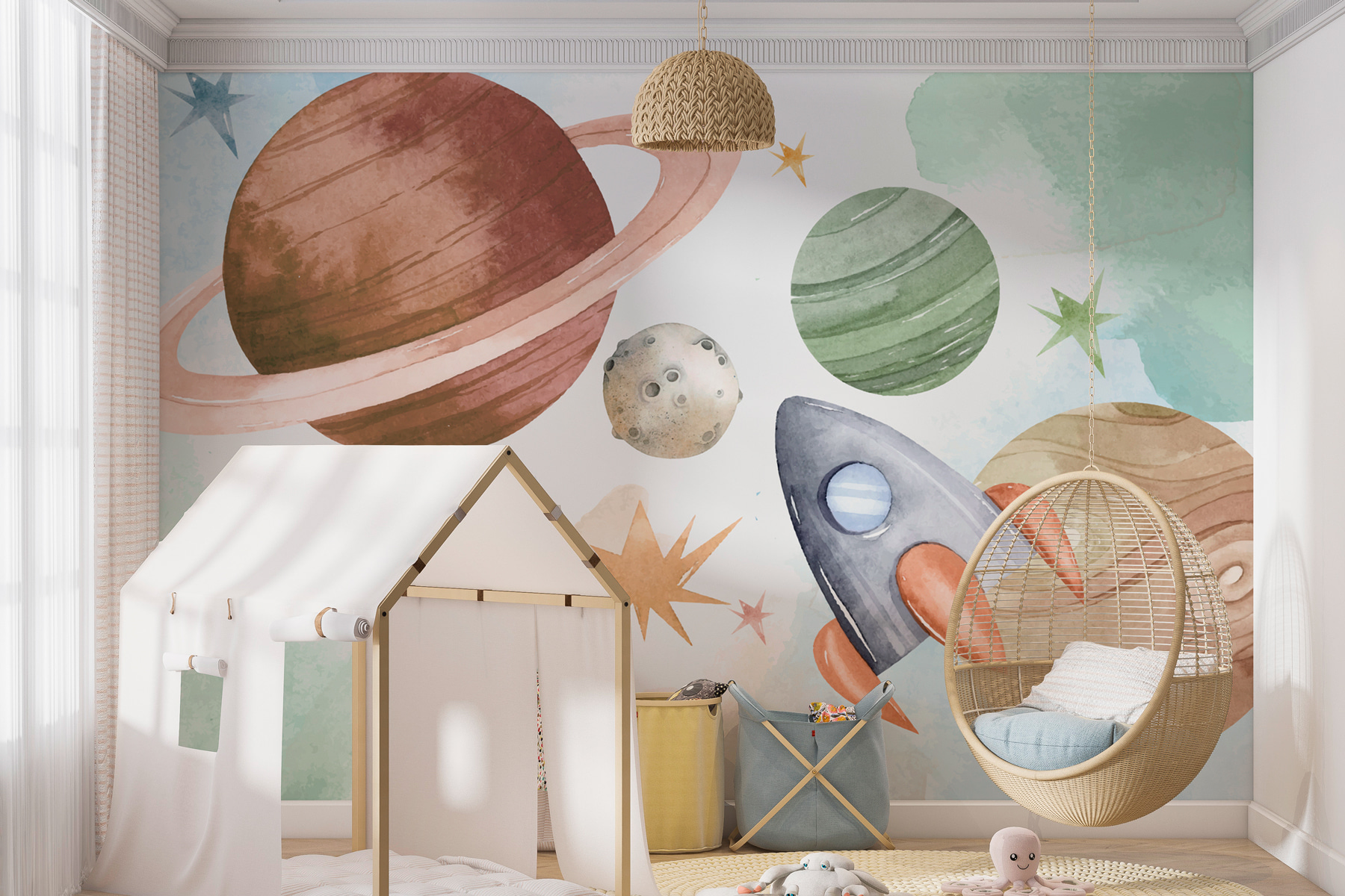 w00539pir10mr - A rocket and planets in space - tegory