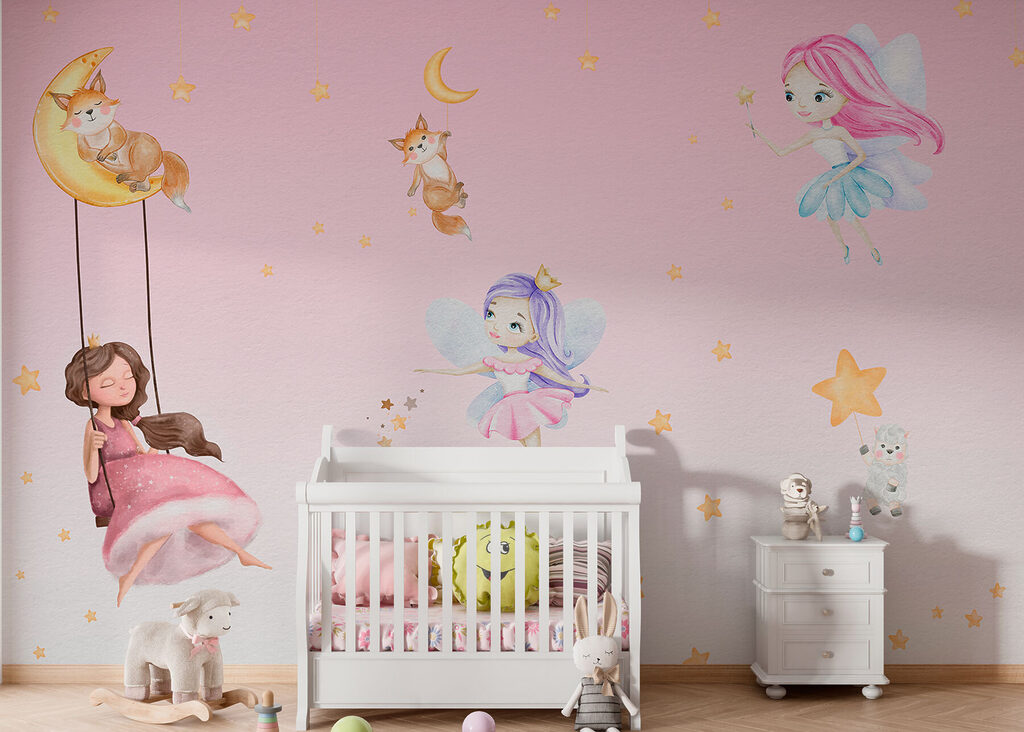w00621v1pir85mr 1024x732 - A wall mural of fairies and animals - tegory