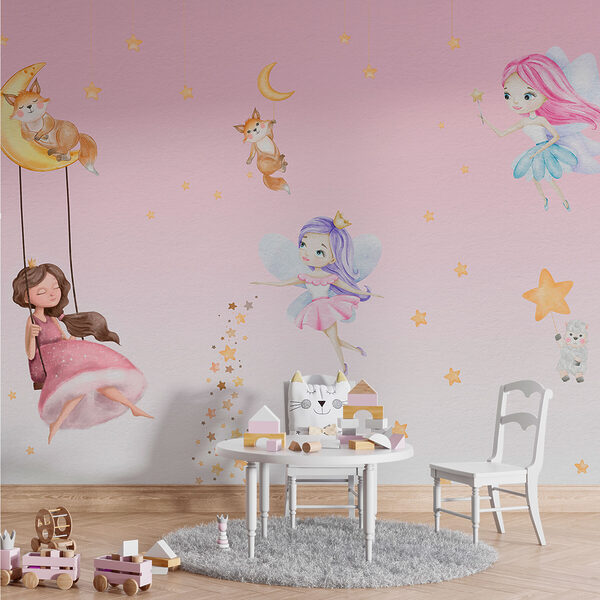w00621v1pir96ms 600x600 - A wall mural of fairies and animals - tegory