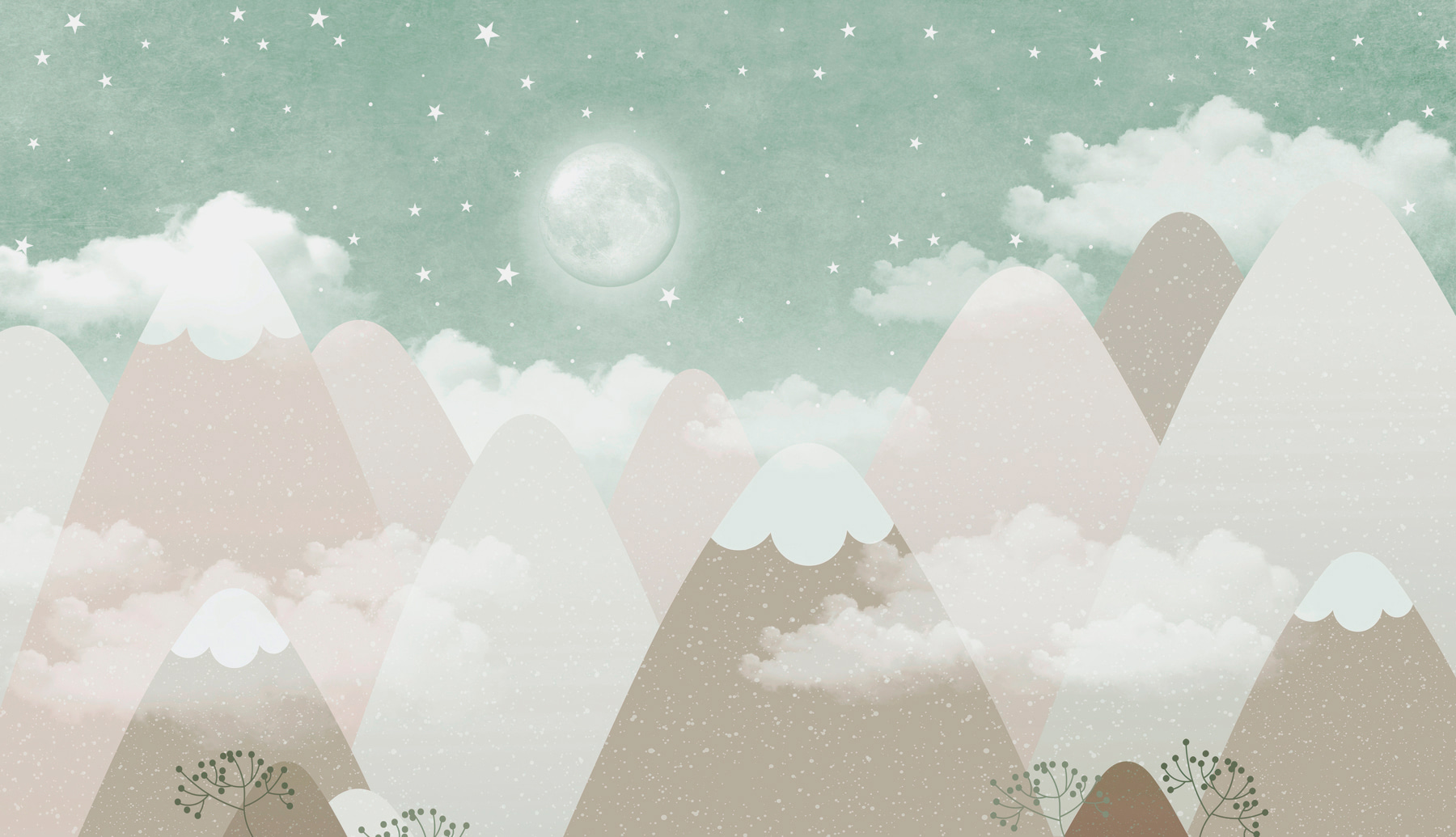 w00374v3p - A moon over mountains and clouds - tegory