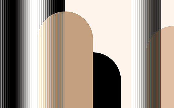 A black and tan and white art piece A black and tan and white art piece