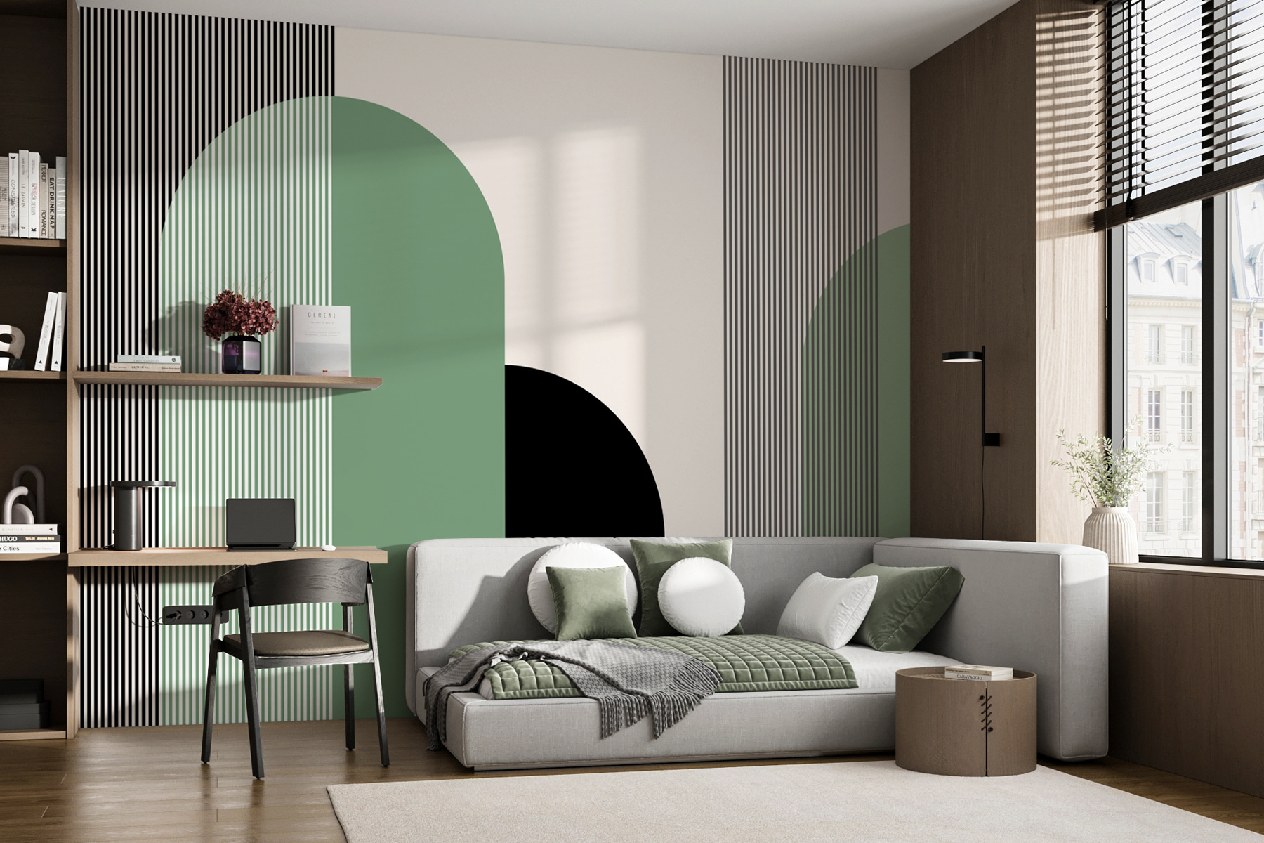 w00631v1pib2mr - A green and black geometric shapes - tegory