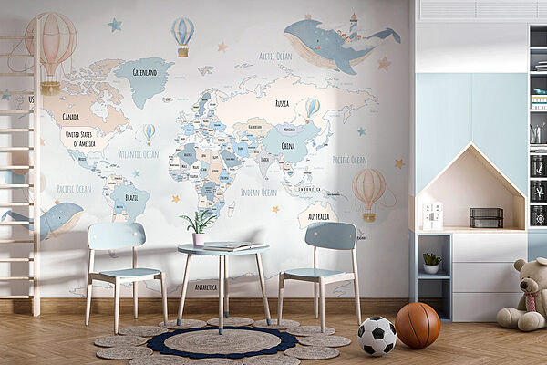 A map of the world with hot air balloons w00680v2pir2r 600x400 - A map of the world with hot air balloons - tegory