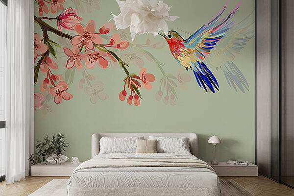 w00693pib4r 600x400 - A bird flying next to flowers - tegory