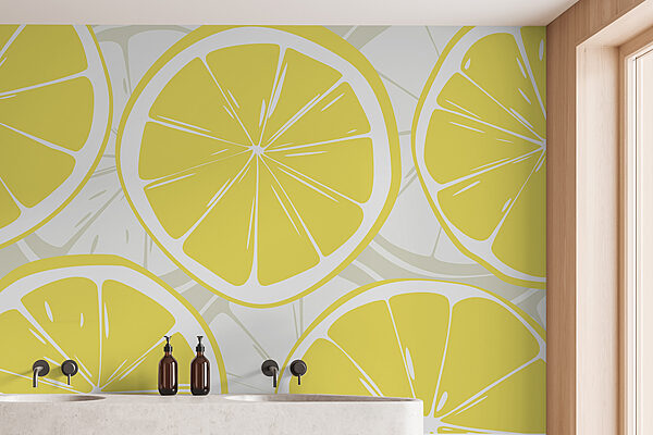 A group of lemons in a row A group of lemons in a row