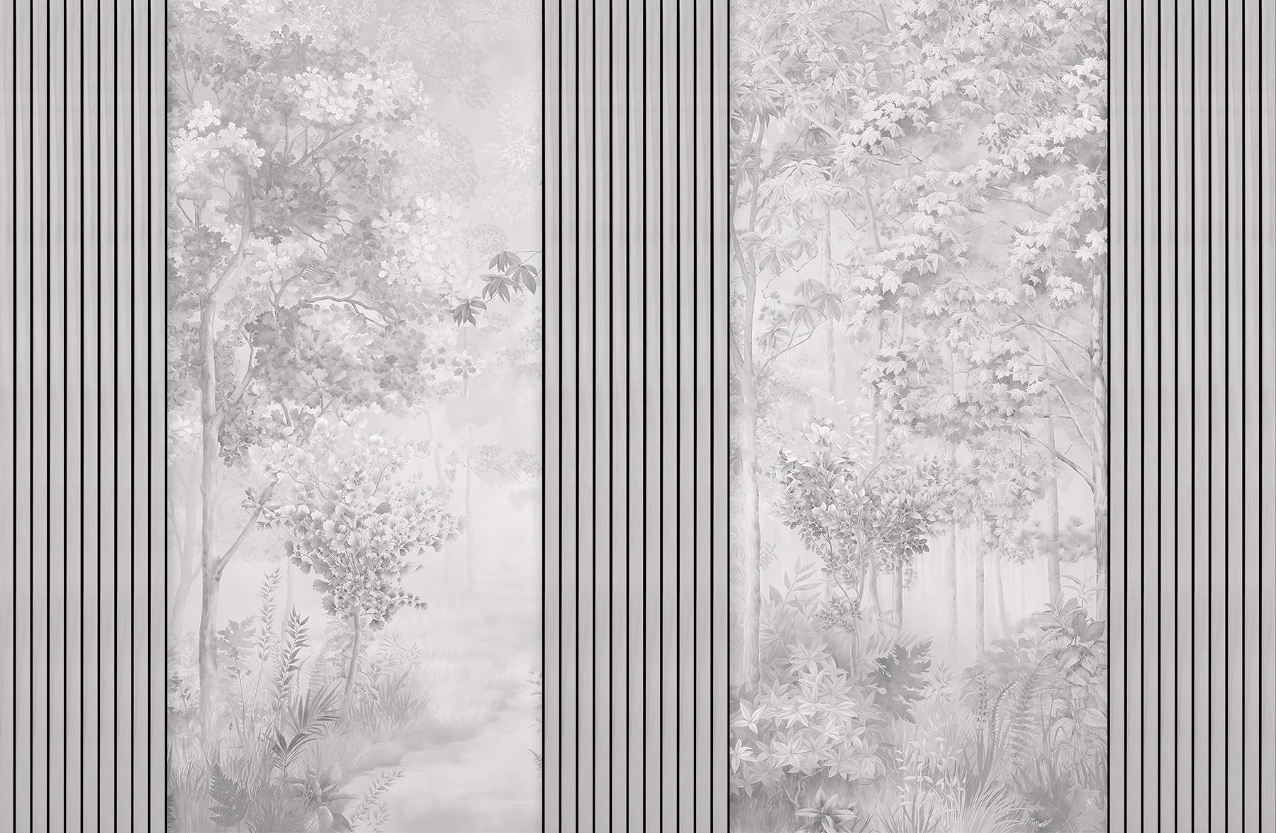 A wall with a tall vertical line
