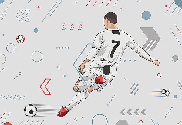 A football player kicking a ball A football player kicking a ball