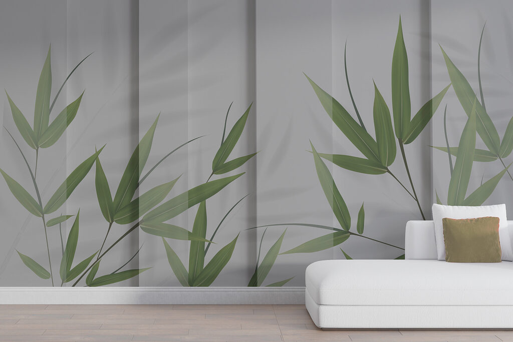 A green leaves on a white surface A green leaves on a white surface