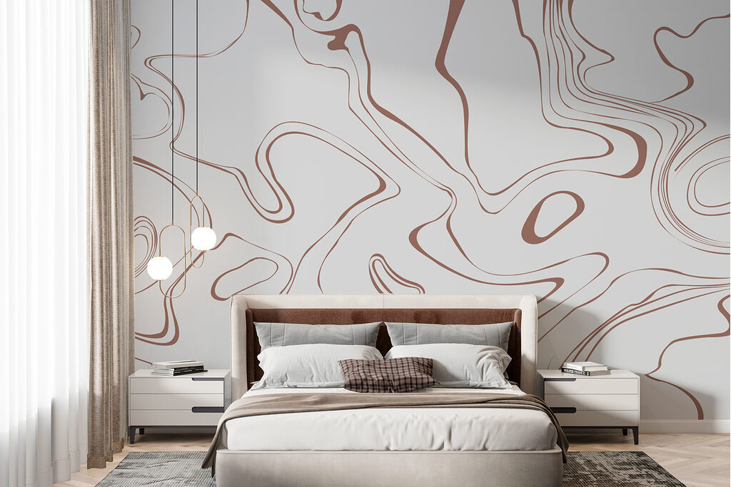 A white and brown swirls