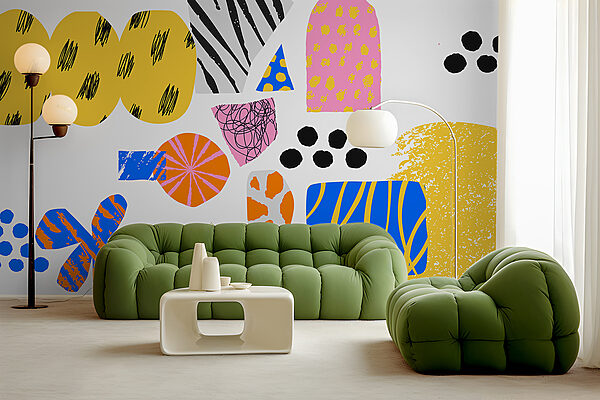 A group of colorful shapes A group of colorful shapes